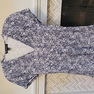 INC blue short sleeve size S top